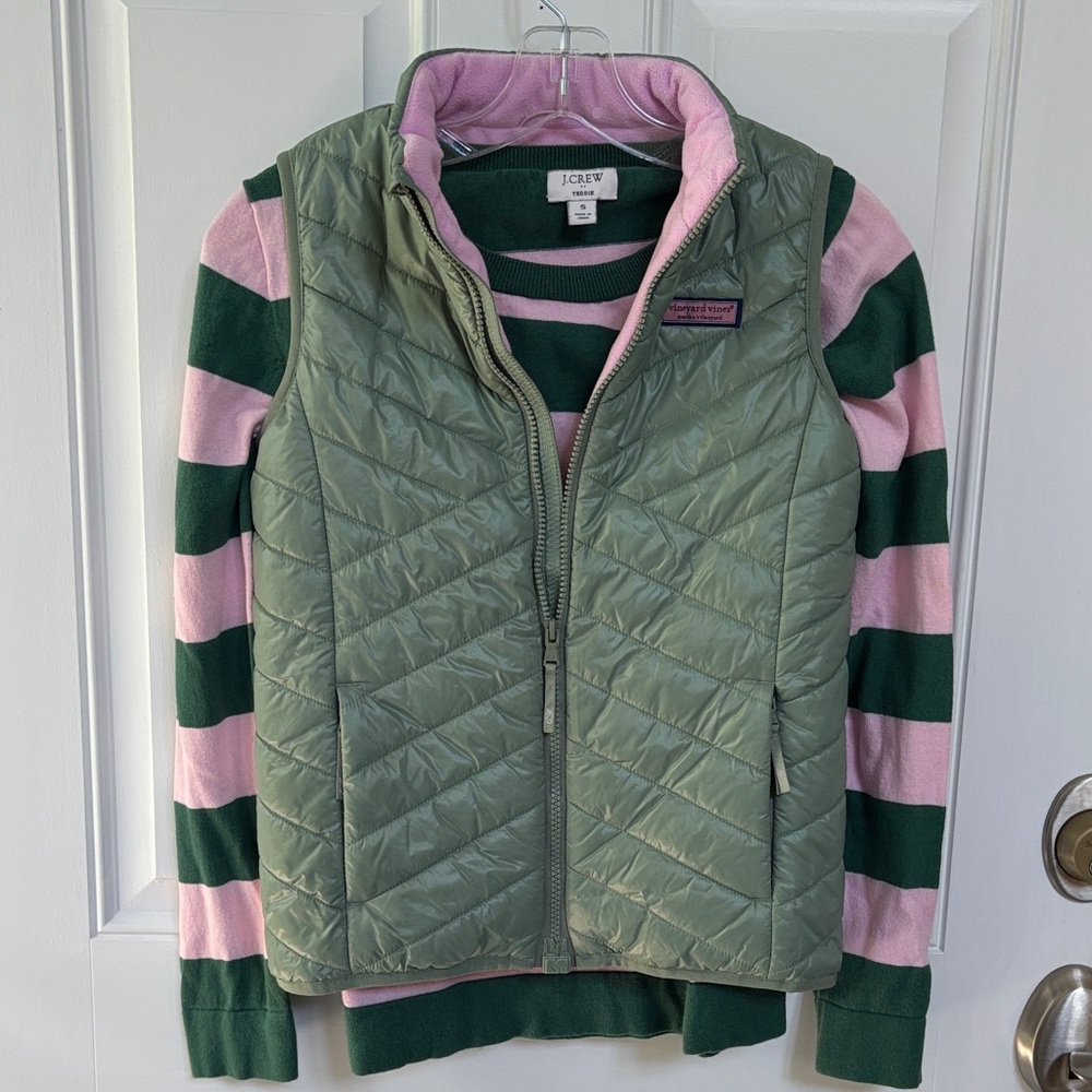 Vineyard Vines Green and Pink Kids Matching Set